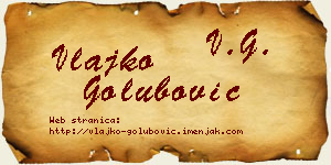Vlajko Golubović vizit kartica